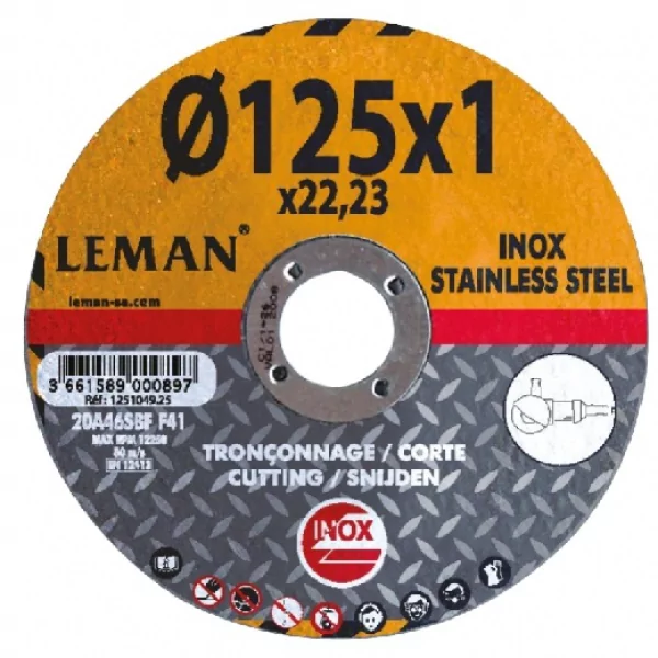 Ø 125   Esp.1,0  Furo 22.23 mm